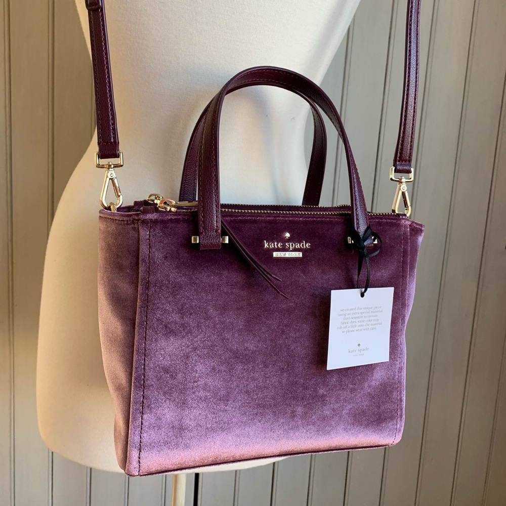 NWT Kate Spade Velvet Crossbody